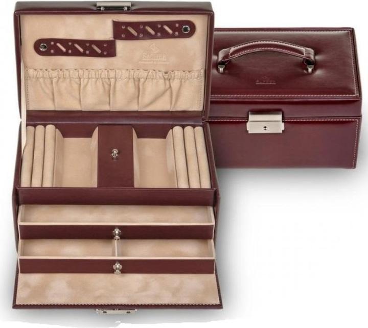 Actual product image Sacher 27.107.010.143 - Jewellery case Eva New Classic, bordeaux (leather)