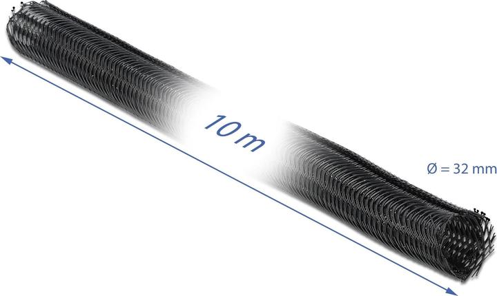 Immagine prodotto Delock Guaina per cavi 10mx32mm, con chiusura in velcro (Tubo cavi, 1000 cm)