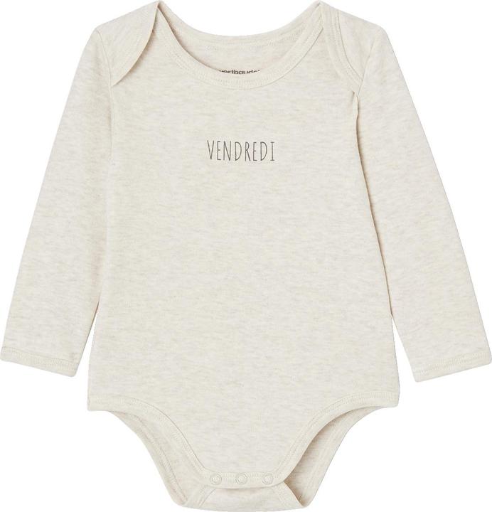 Image du produit Vertbaudet Lot de 5 bodies bébé manches longues à enfiler BASIC, coton bio (62)