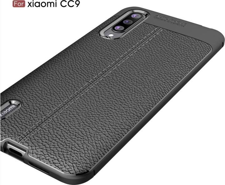 Actual product image Screenguard Xiaomi Mi 9 Lite Case Leather Design TPU Cover (Mi 9 Lite)