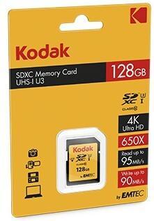 Produktbild Emtec Kodak SDXC Card Class 10 (128 GB, SDXC, U3, UHS-I)