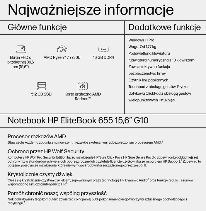 Actual product image HP 655 15.6 G10 (15.59", 16 GB, 512 GB, Eng. Int.)