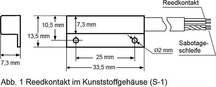 Produktbild Satel S-1 BR Aufbau Magnetkontakt + Sabo braun