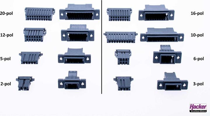 Image du produit Hacker Connecteur multibroche click connect 20 broches 0,2 - 0,5 mm².