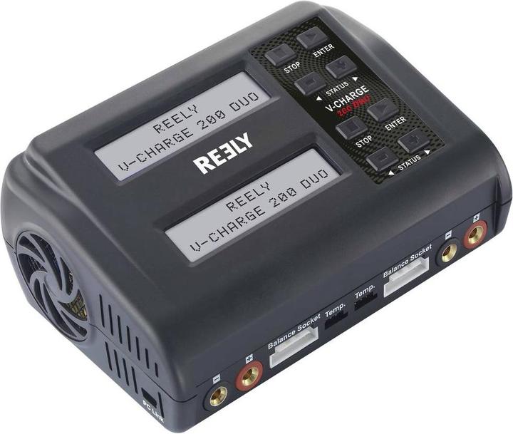 Image du produit Reely V-Charge 200 Duo Chargeur pour maquettes 10 A LiIon, LiPo, LiFePO, LiHV, NiCd