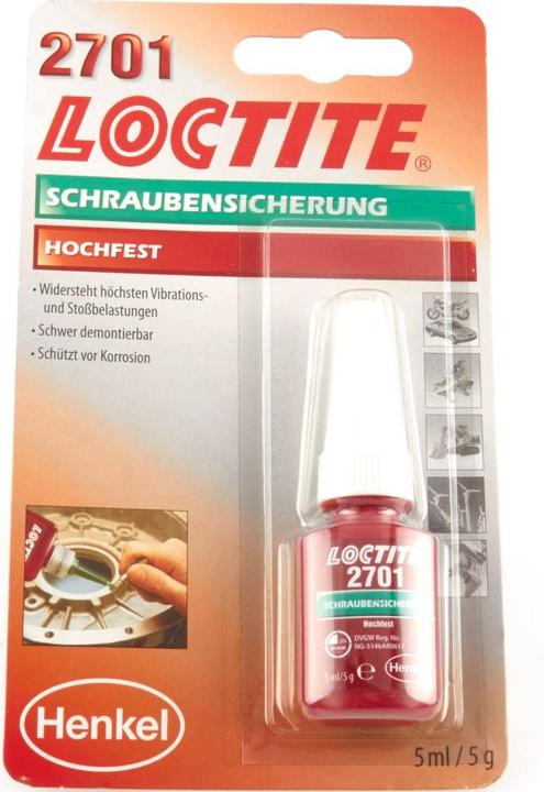 Actual product image Loctite Screw lock 2701 (5 g, 5 ml)