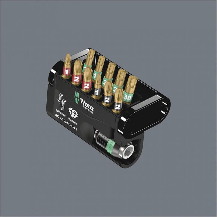 Productafbeelding Wera Bit gezet (Kruis Phillips PH M1, Phillips kruis PH M2, Kruis Pozidriv PZ M1, Kruis Pozidriv PZ M2)