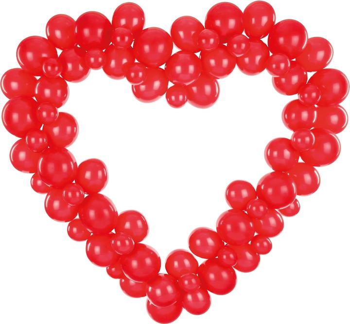 Actual product image Partydeco Balloon heart red, 166 x 160 cm, 68 balloons (1 x)
