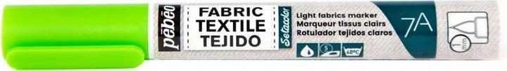Actual product image Pebeo 7A Light Fabric Marker 1mm Brush Nib (Neon green, 1 mm)
