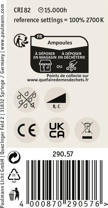 Actual product image Paulmann Reflector (E14, 5.80 W, 420 lm, 1 x, F)