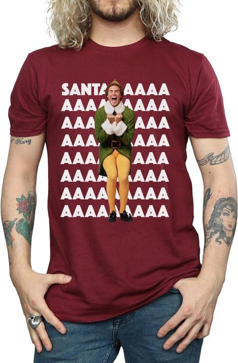 Actual product image Elf Mens Buddy Santa Scream T-Shirt (M)