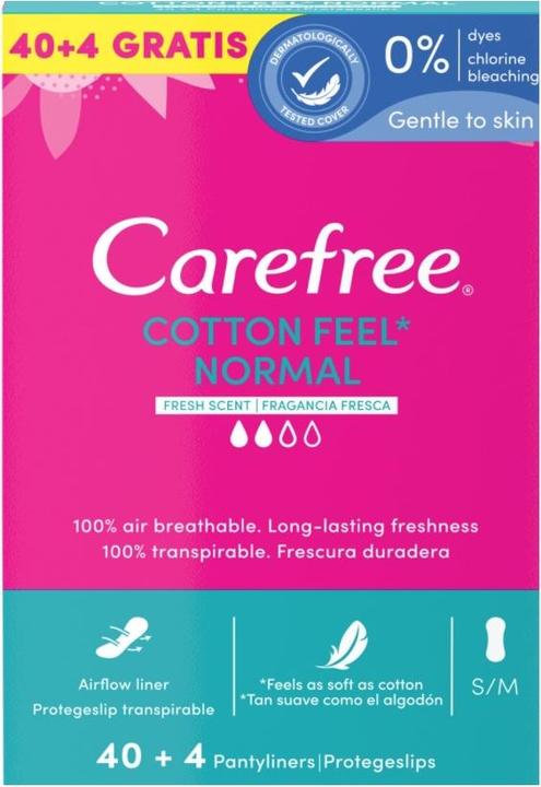 Immagine prodotto Carefree Comfort 3D, inserti igienici, 44 pezzi (44 x, Fodere per mutande)