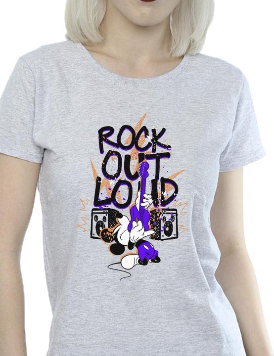 Actual product image Disney Womens/Ladies Mickey Mouse Rock Out Loud Cotton T-Shirt (XL)