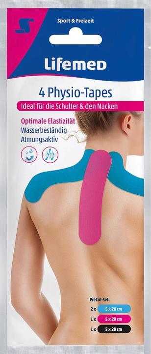 Lifemed Physio-Tapes für den Nacken, 4 Stück in 2 Grössen (0.20 m)