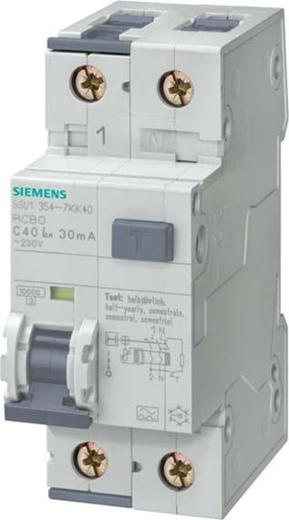 Siemens FI/LS A, 30MA 1+N-P C16 10KA G (5SU1354-7LB16)