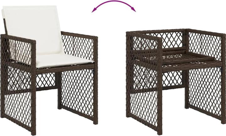 Image du produit VidaXL Meuble de jardin Ensemble de jardin 13 pièces brun poly rotin (106 cm)