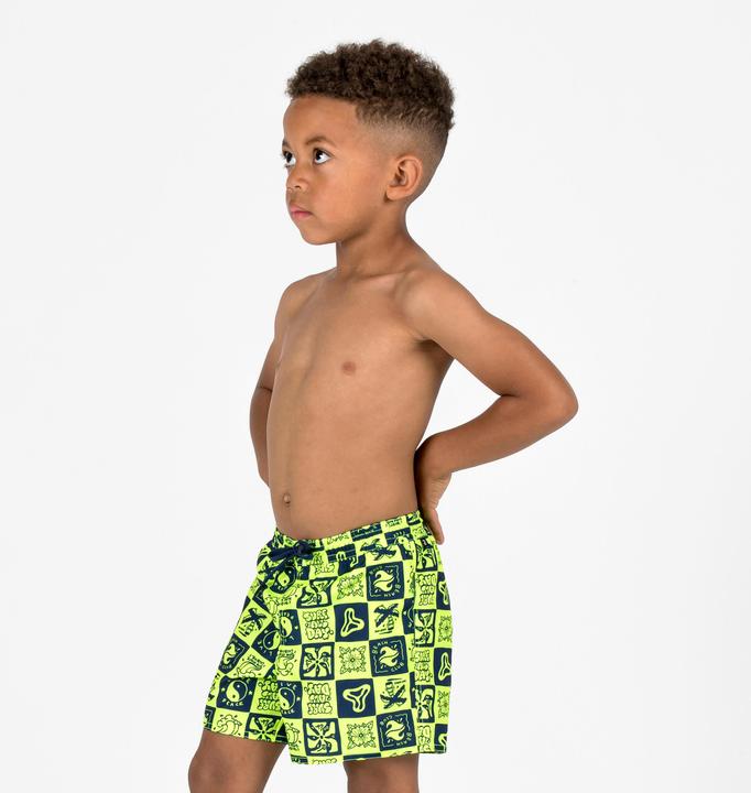 Produktbild Olaian Boardshorts Jungen 100 gelb/schwarz (5, 6)
