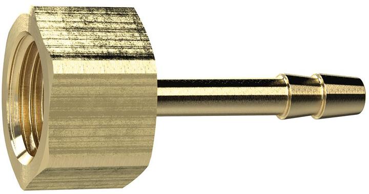 Actual product image Magni RIEGLER MS239A3806 Screw-on hose nozzle for hose LW 6mm, brass CW614N, SW 19, G 3/8"