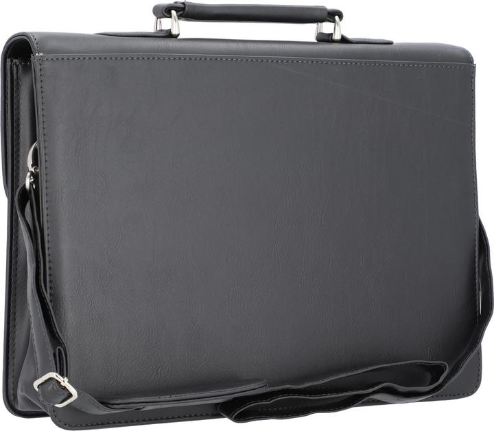 Actual product image Alassio ANZIO" briefcase, imitation leather, black