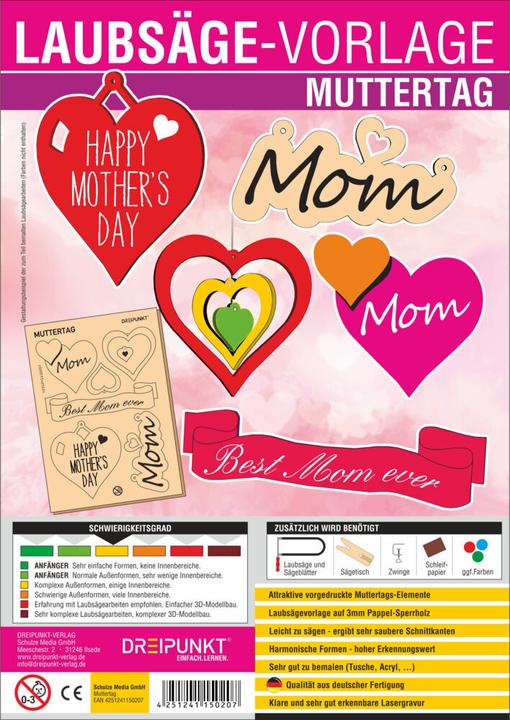 Actual product image Fretsaw template Mother's Day