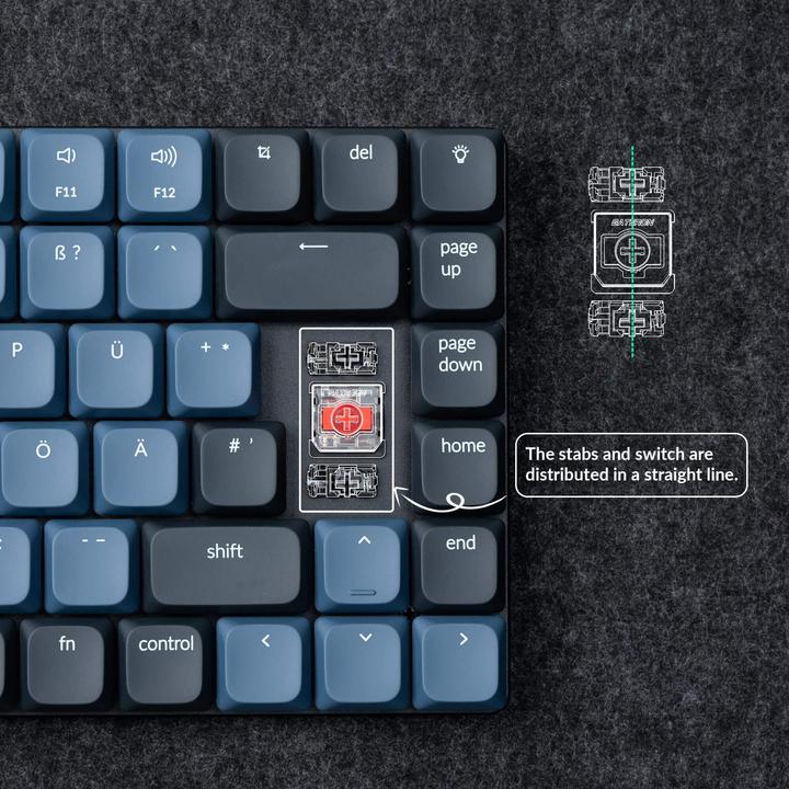 Produktbild Keychron Key K3Pro 75% Low RGB Key Red H K3P-H1-DE (DE, Kabellos)