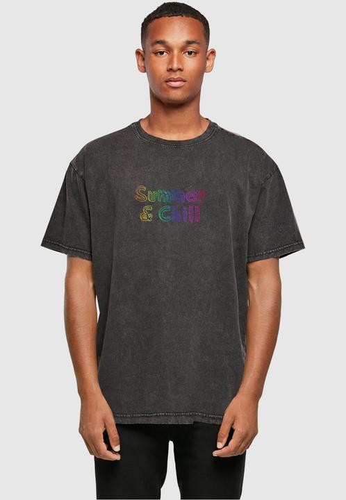 Produktbild Merchcode Summer And Chill Rainbow Acid Washed Heavy Oversized Tee - 112843 (4XL)
