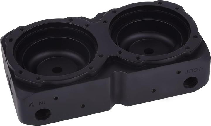 Image du produit Alphacool Couverture de glace D5 Dual Messing Aufsatz - Deep Black
