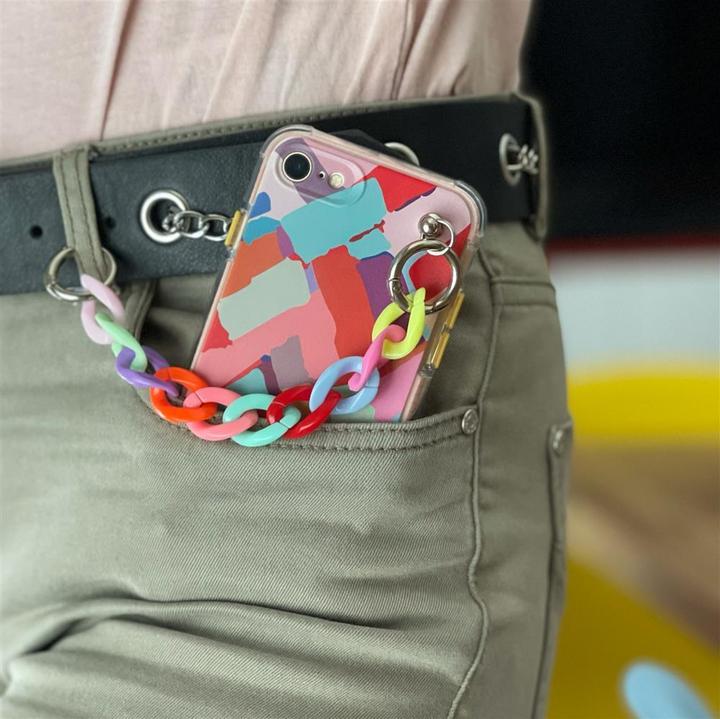 Produktbild Hurtel Color Chain Case Gel elastische Hülle mit Kette und Anhänger für iPhone 12 Pro mehrfarbig (Apple iPhone 12 Pro)