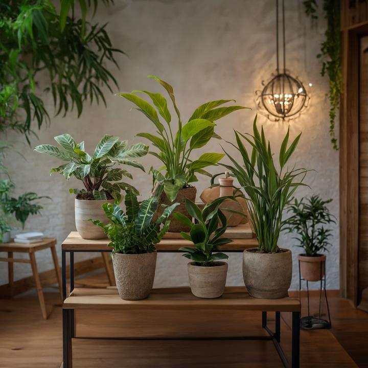Produktbild Plant in a Box Areca, Asplenium, Clusia, Philodendron, Spathiphyllum - 5er Mischung Lufreinigende pflanzen (25 cm)
