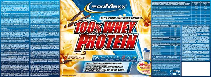 Image du produit IronMaxx 100% Whey Protein (boîte de 2350g) (French Vanilla Cream, 1 pcs, 2350 g)
