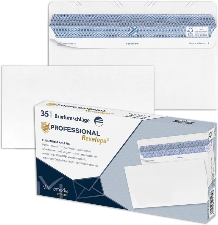 Produktbild Mailmedia Briefumschläge Professional Format: 112 x 225 mm, ohne Fenster (35 x)