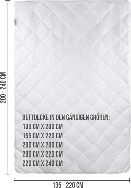 Image du produit Aspero Couette en coton bio AJACCIO (1500 g, 200 x 200 cm)