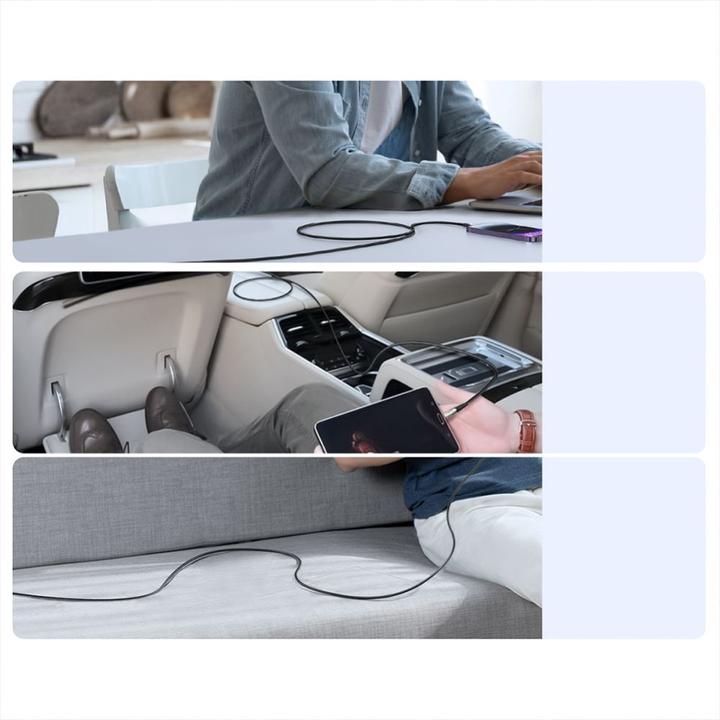 Actual product image Joyroom Star-Light Series SA27-CC5 USB-C / USB-C cable 100W 1.2m - black (1.20 m, USB 2.0)