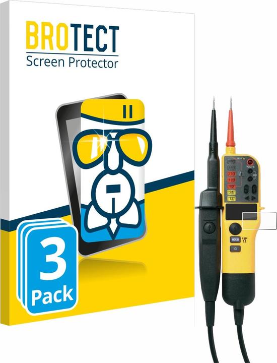 3x Pellicola di vetro BROTECT AirGlass compatibile con Fluke T150 (3x display).