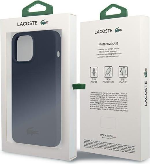 Actual product image Lacoste iPhone 13 Pro Max Liquid Silicone Glossy Printing Logo Case (Apple iPhone 13 Pro Max)
