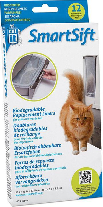 Catit Biodegradable Replacement Liners (Bottom) Smart Sift 12pcs - (775.1072)