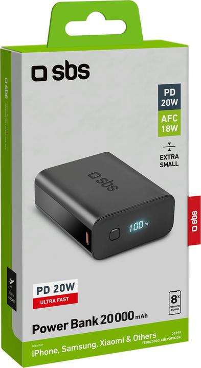 Image du produit SBS Power Bank (20000 mAh, 20 W, 77 Wh)