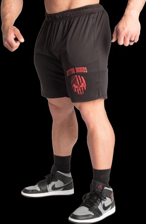 Better Bodies Skull Function Shorts - Black/Red