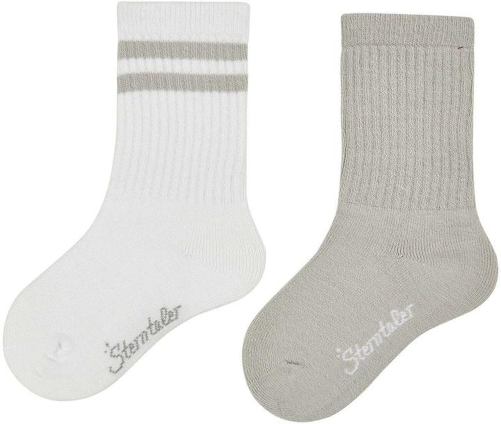 Sterntaler Socken Active Uni lang 2er Set Hellgrau Melange Gr. 23-26 (23 - 26)