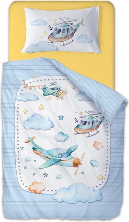 Produktbild Cotton Box Baby Bettwäsche Air Plane (100 x 135 cm, 40 x 60 cm, 35 x 45 cm)