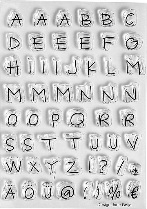 Image du produit Efco Kit de tampons Clear "Alphabet", env. 7,4x10,5cm