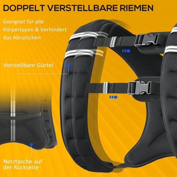 Produktbild Swisshandel24 Krafttrainning Gewichtsweste Weight Vest 10 kg verstellbar Oxford-Gewebe Metallsand Schwarz 40 x 35 (1 x 10 kg)