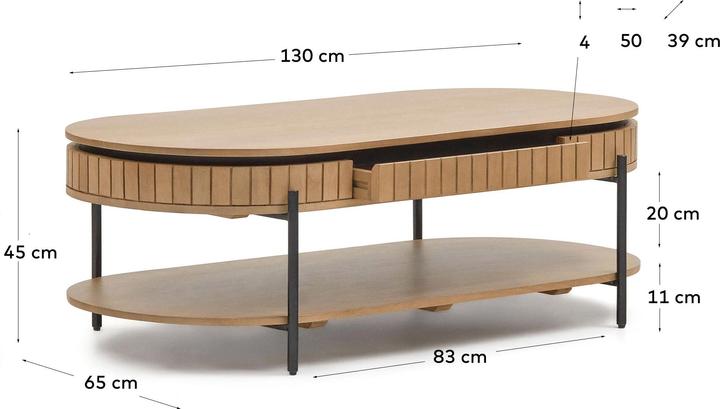 Image du produit Kave Home Licia (130 x 65 x 45 cm)