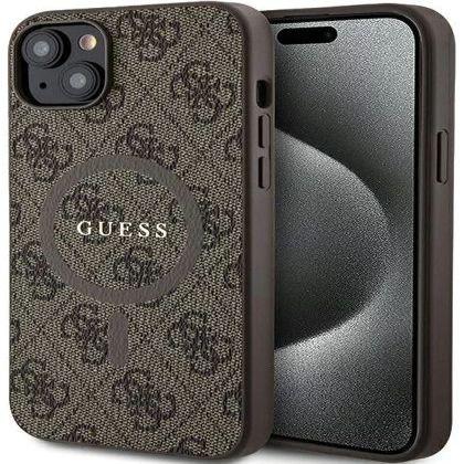 Immagine prodotto Guess GUHMP14SG4GFRW iPhone 14 / 15 / 13 6.1" brązowy/marrone custodia rigida 4G Collection in pelle (Apple iPhone 14)