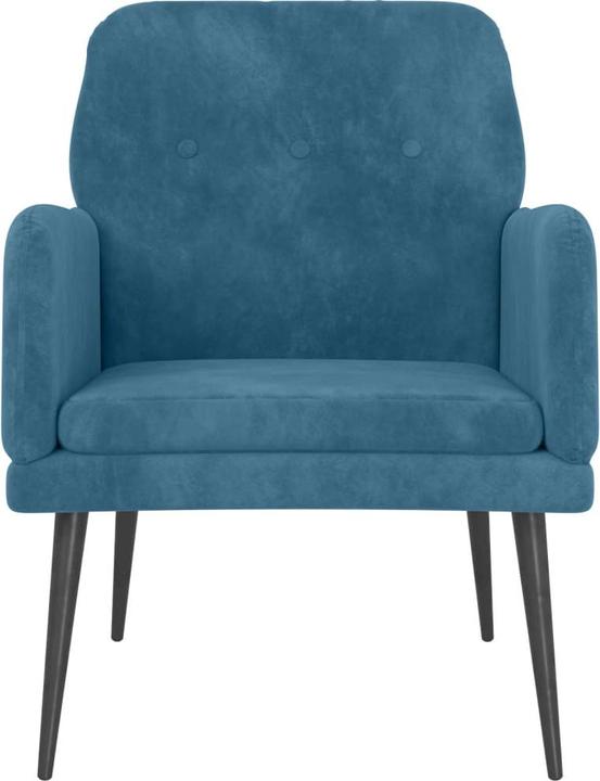 Image du produit VidaXL Sessel Blau 62x79x79 cm Samt,Farbe: Blau,Material: Samt (100