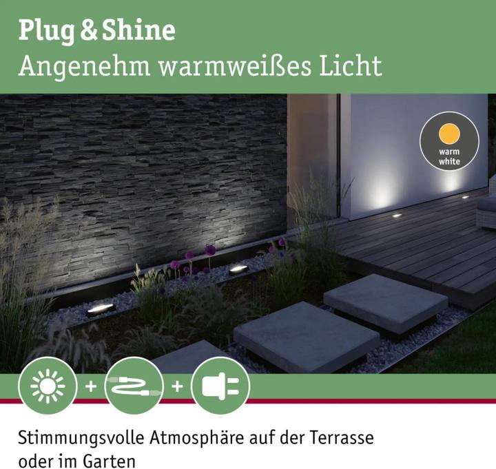 Image du produit Paulmann Plug & Shine Wallwasher Tidos (510 lm, IP67)
