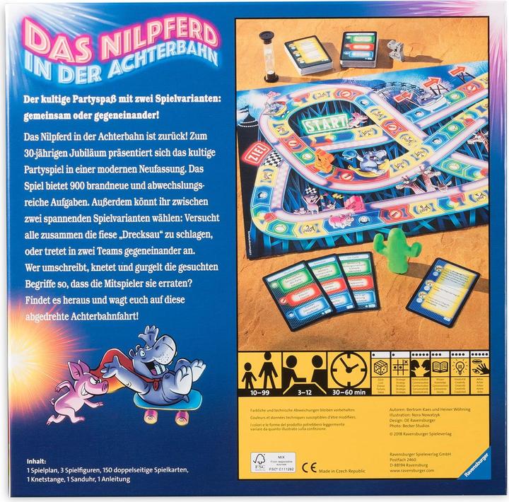 Produktbild Ravensburger Gesellschaftsspiel Das Nilpferd in der Achterbahn (Deutsch)