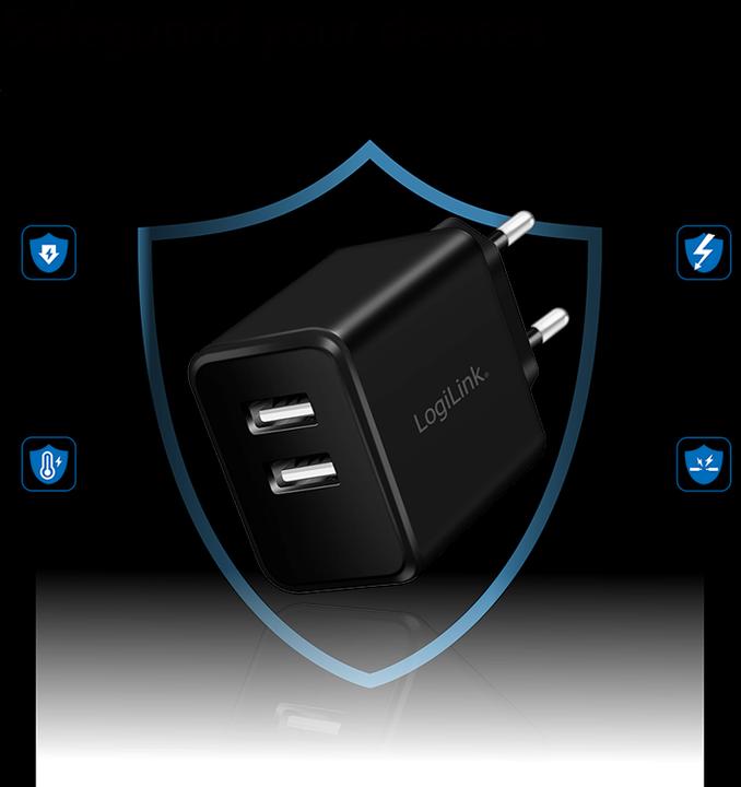 Produktbild LogiLink USB Steckdosenadapter (12 W)