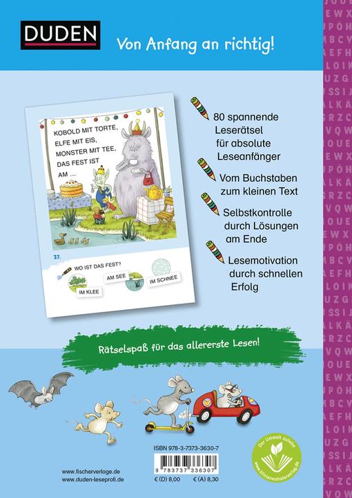 Produktbild Duden Leseprofi – Lustige Abc-Rätsel für die Vorschule (Deutsch, Ute Müller-Wolfangel, Sandra Reckers, Ulrike Holzwarth-Raether, 2022)