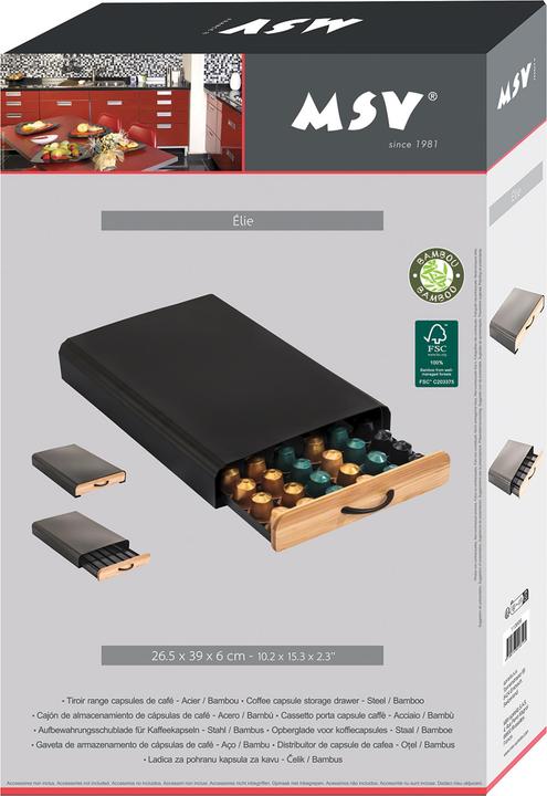 Produktbild Steinbach Kapselspender Nespresso schwarz 60kapseln Elie
